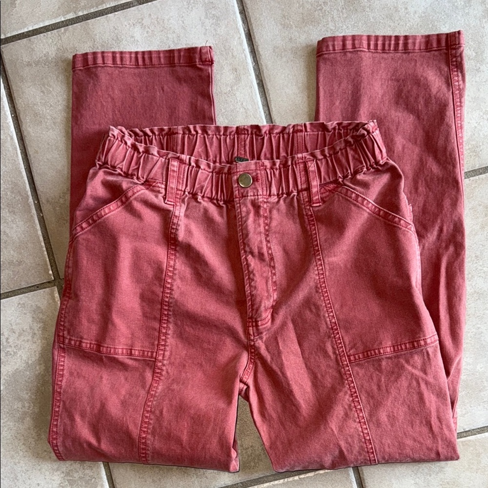 Young Fabulous & Broke Red Trousers women’s size medium pants